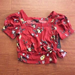 OLM orange floral top